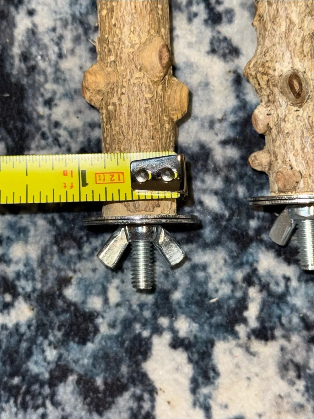 Set of 4 Natural Wood Bird Cage Perches Branch Perches